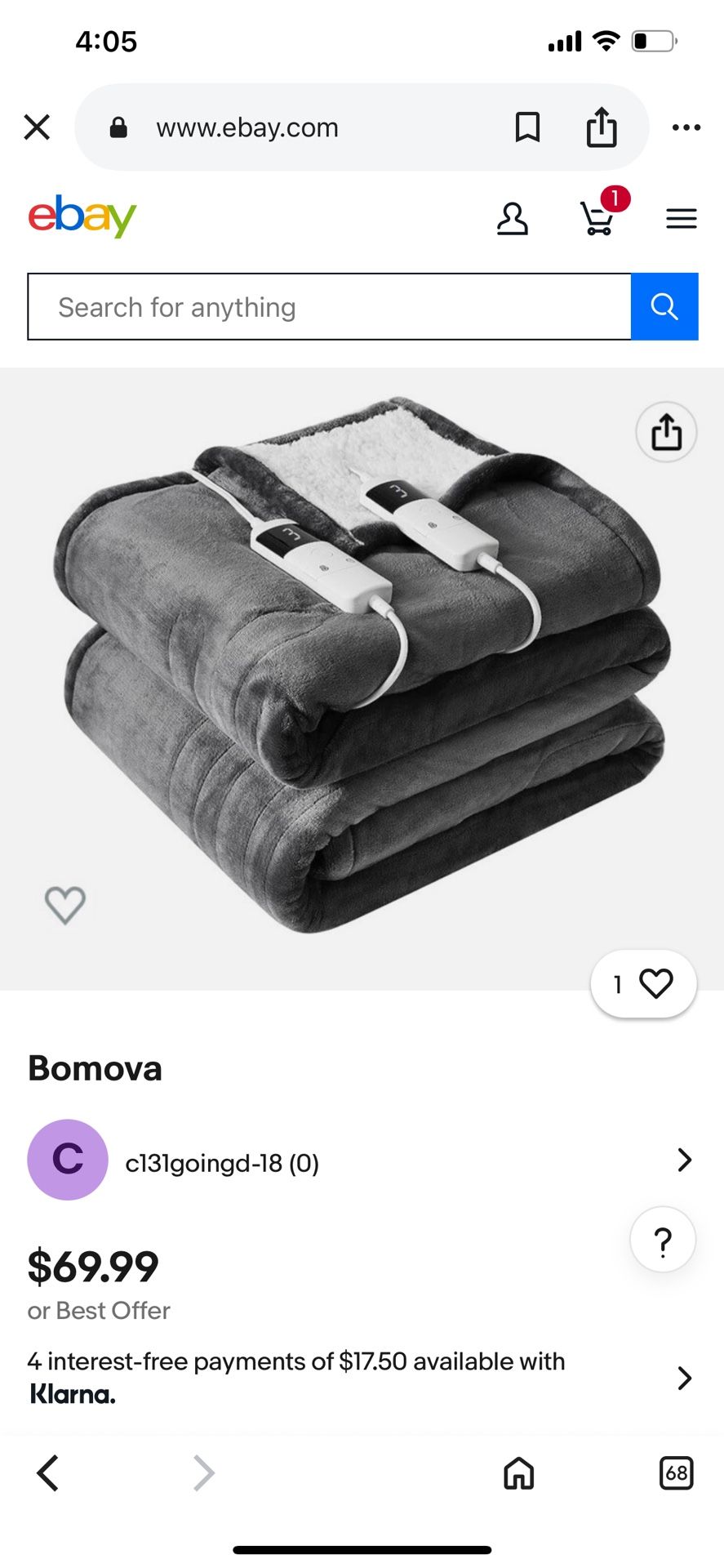 Heated blanket, Queen size. Yes, It’s still AVAILABLE