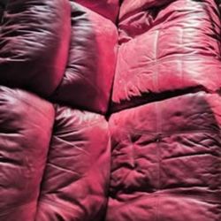 Italian Leather Reclinable Couch And Loveseat