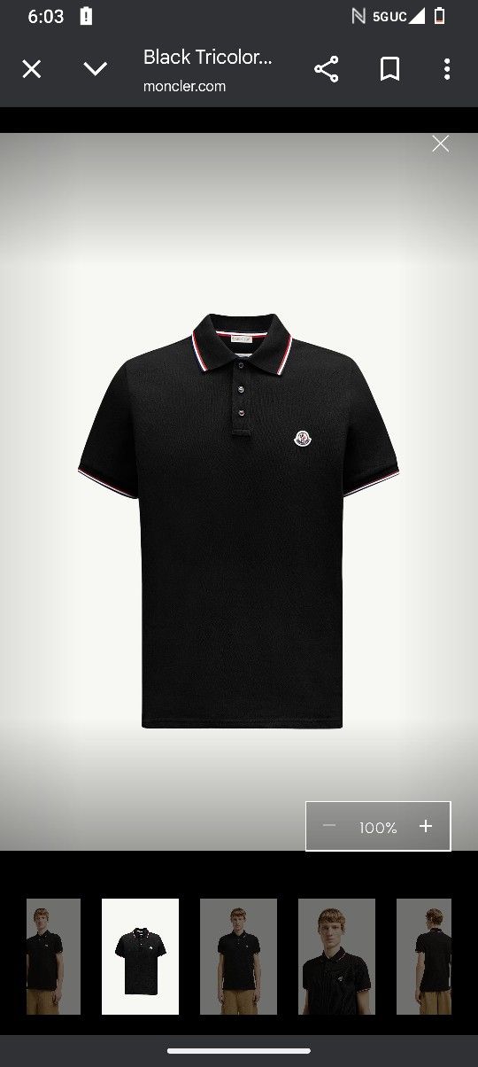 Moncler Tricolor-Trimmed Cotton Piquet Polo Shirt (Price Negotiable)