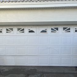 Two 16x7 Garage Door with heavy duty reinforcement bars