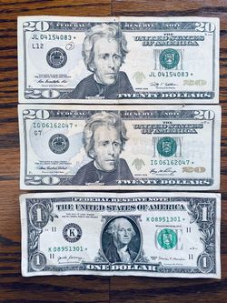 Star (*) notes $75.00  CASH, TEXT FOR PRICES.