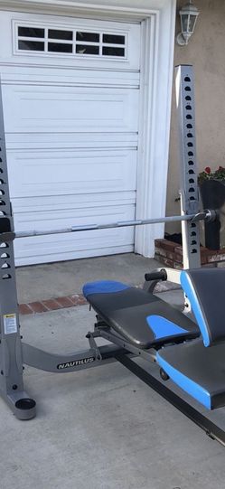 Workout Bench and squat Rack With Leg And Curl Attachments
