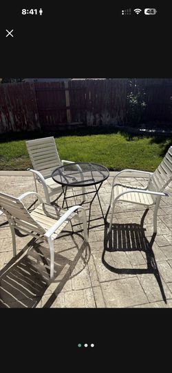Foldable And Stackable Patio Set