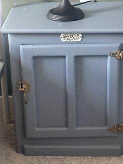 Vintage Matching White Clad Night Stands/Ice Box Style