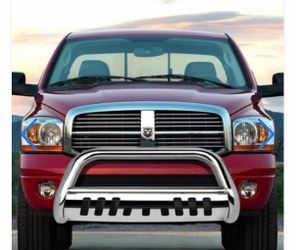 94-02 Dodge Ram 1(contact info removed) 3500 Bull Bar w/Skid Plate - Stainless Steel