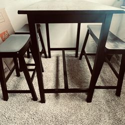Tall Wooden Table Set 