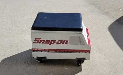 SNAP-ON TOOL CART DEALER TRUCK VAN ROLLING SEAT WITH STORAGE