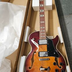 IYV IJZ-300 TSB Semi Hollow Body Acoustic Electric Guitar 