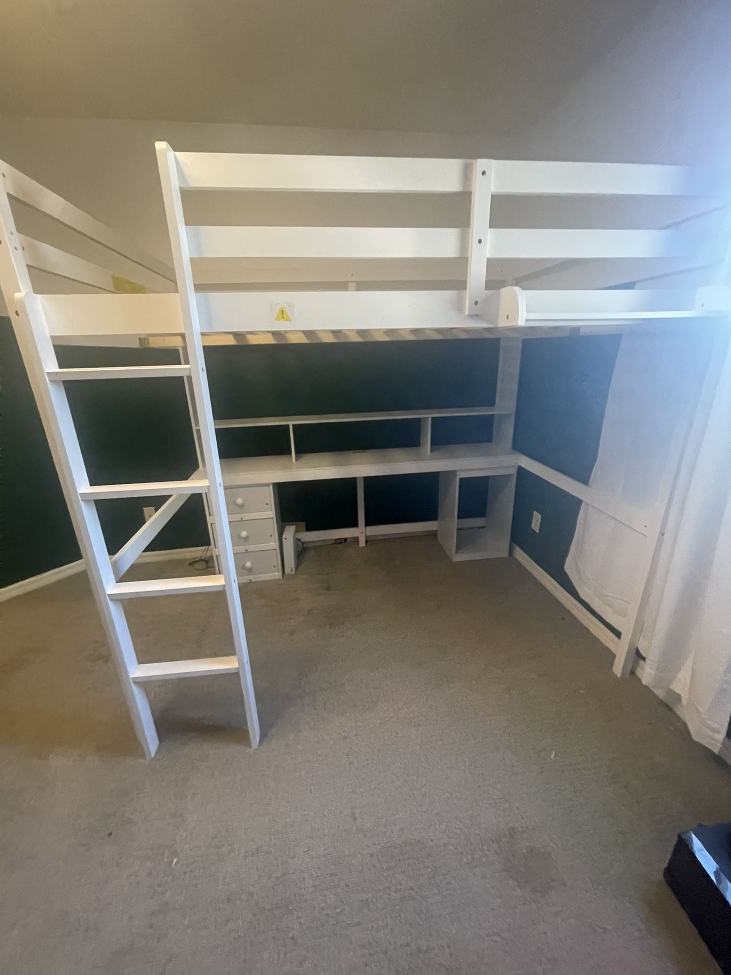 Full Loft Bed With Desk