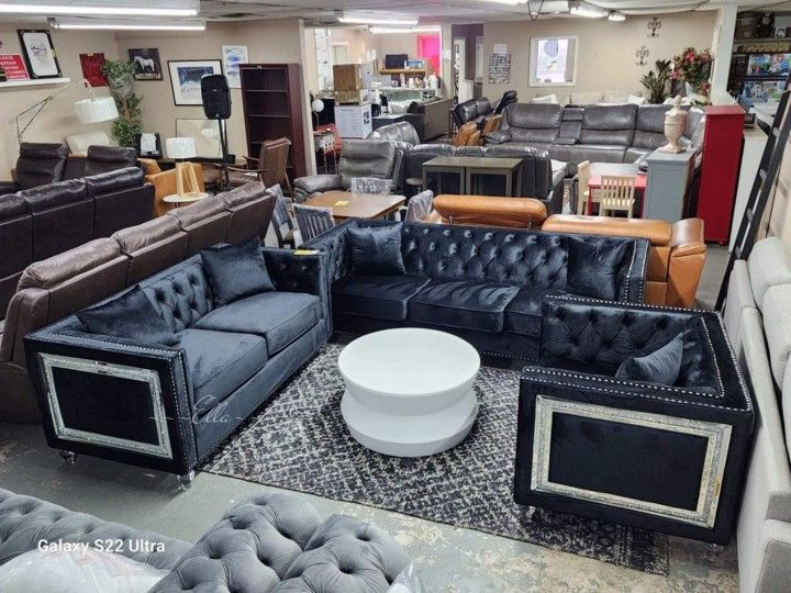 Heibero Living Room Sofa Loveseat And Chair $10 Down Payment Financing and Delivery available