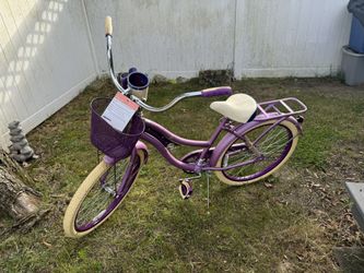 Huffy 24" Nel Lusso Girls' Cruiser Bike, Purple Satin, Age 12+ Years