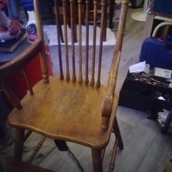 Vintage Solid Oak Hi- chair 
