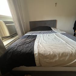 Complete Wayfair & Amazon Bedroom Set - Full Bed, Mattress, 2 Nightstands + Rug