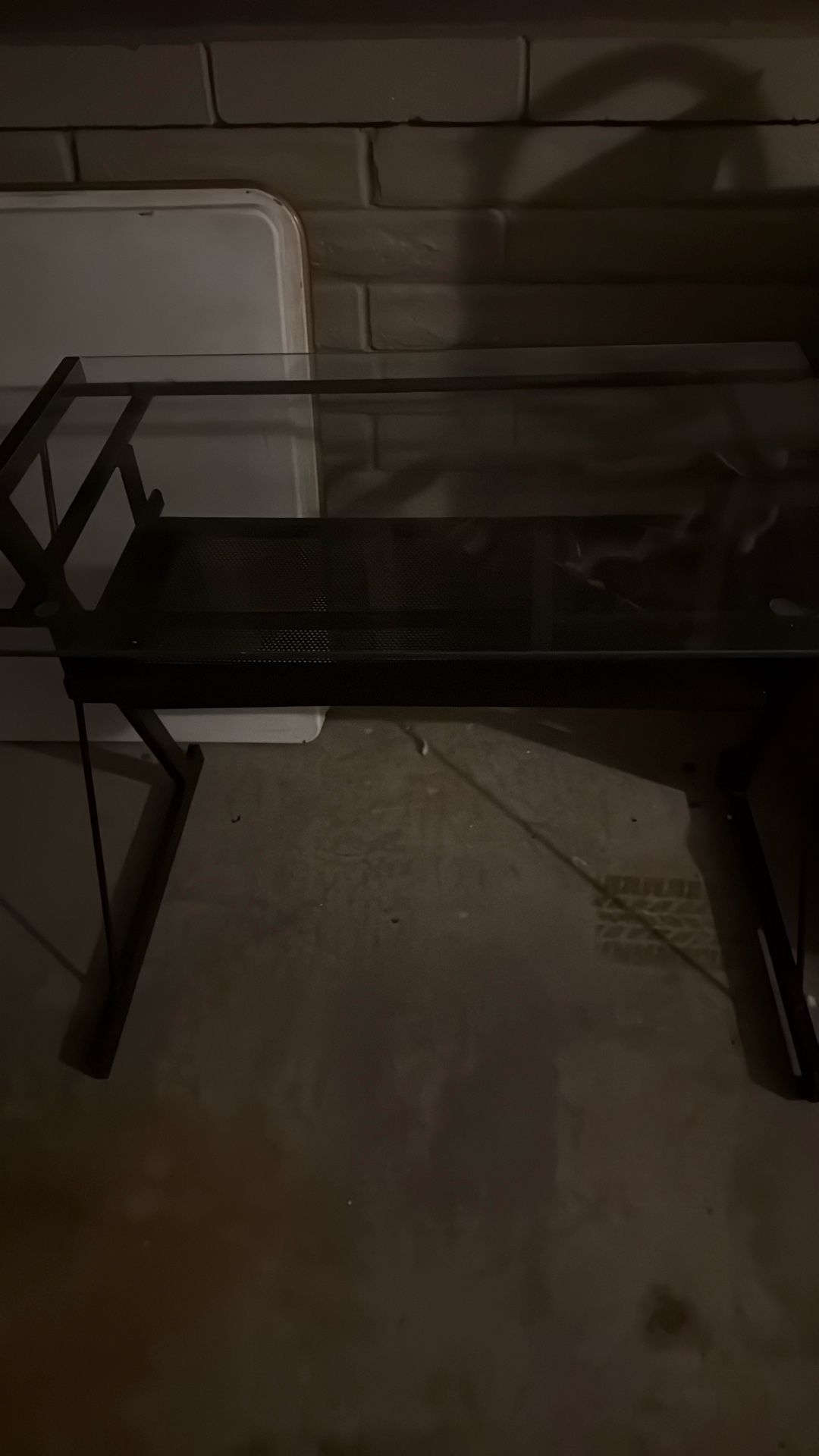glass top desk