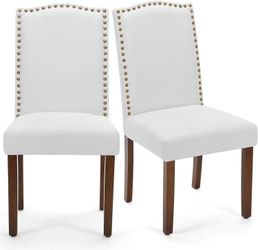 2 Brand New White Chairs 