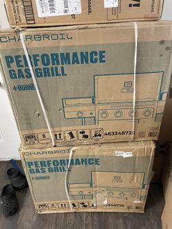 Charbroil® Performance Series™ FlavorMax™ 4 Burner Gas Grill Cabinet with Side Burner, Stainless Steel