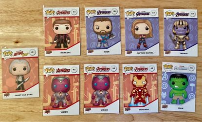Funko POP! Marvel Upper Deck Trading Cards Lot of 9