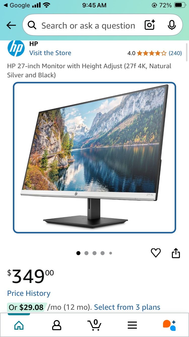 HP Monitor 27f 4K
