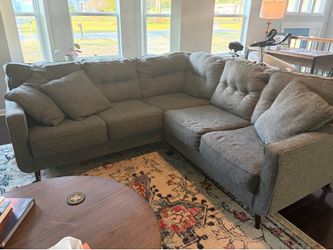 Gray sectional couch