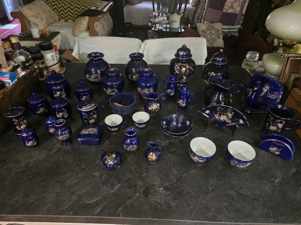 53 Piece Cobalt Blue Japanese China
