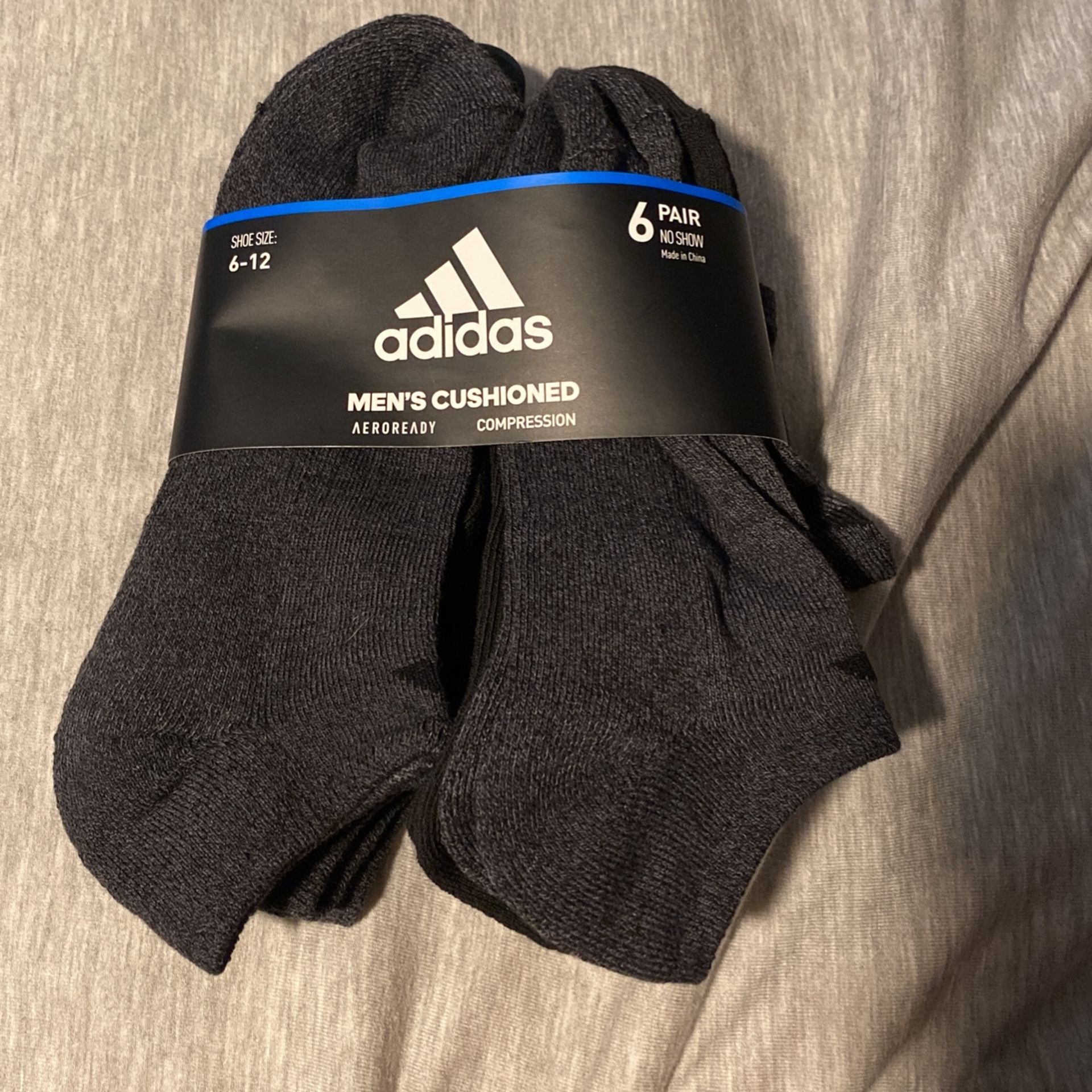 Adidas No Show Socks Sizes 6-12