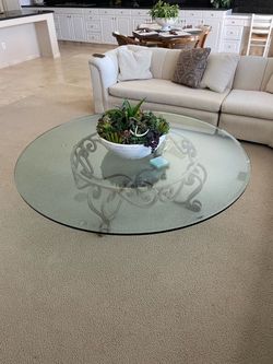 Very Beautiful Large Glass Coffee Table