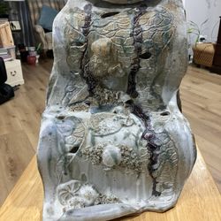 Home Decor “ Wave Pool” Ceramic Gray With Other Earthy Tones