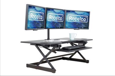 46 inch sit to stand monitor riser large