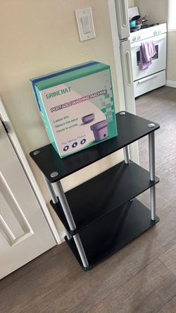 portable washer and shelf