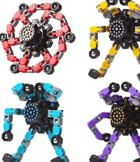  4 Pack BB Transformer Fidget Spinner 