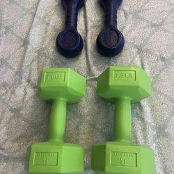 Fitness Dumbbell  7.5 LB Set  And  3 LB Set