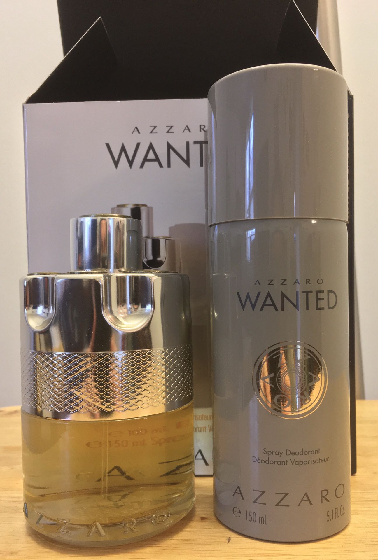 Maori lunge Downtown Azzaro Wanted GIFT SET Eau De Toilette EDT 3.4oz 100ml Spray Deodorant  5.1oz 150ml . 98% full for Sale in Queens, NY - OfferUp