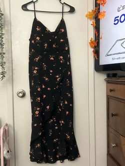 Black floral dress