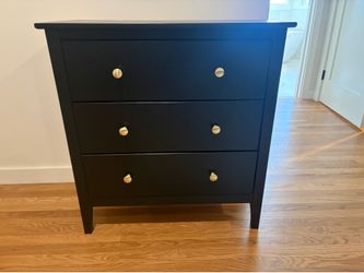 2  black 3-drawer dressers - LIKE NEW