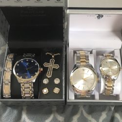 2 Beverly Hills Polo Club Boxes W/ Watches & More