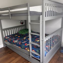Grey Full Bunk Bed
