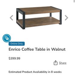 Gently Used Walnut Coffee Table