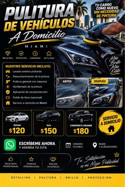 Pulitura de Vehículos a Domicilio | Miami 🚗✨