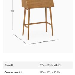 WEST ELM Mini Secretary Desk