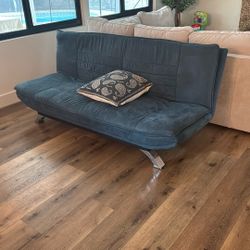 Scandinavian Designs Convertible Futon Sofa Bed – Blue