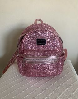 Girls Fashion Rose Gold Sequin Mini Backpack Purse