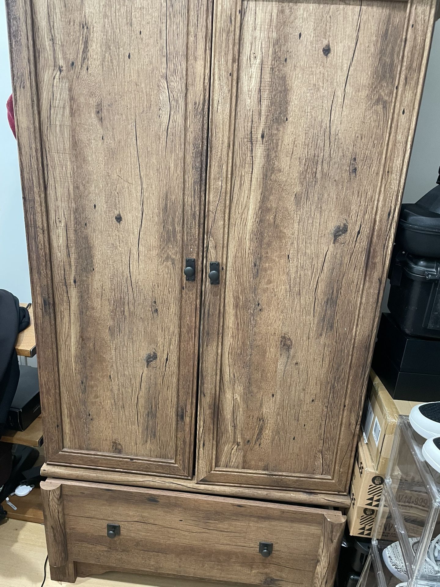 Rustic Solid Wood Wardrobe