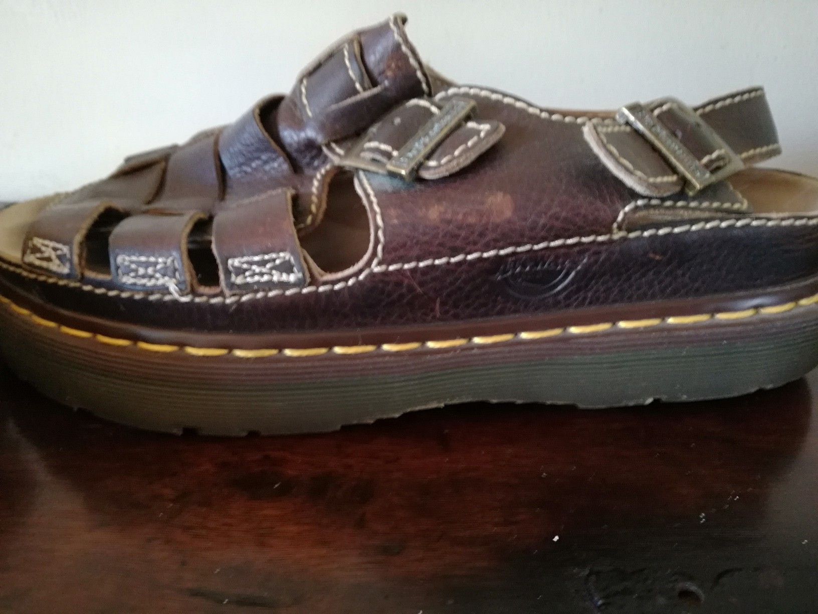 Dr Doc Martens Classic Fisherman Sandals Mens Sz US 13 Brown 8092