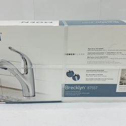 Moen Brecklyn Single Handle Kitchen Faucet Pull Down Sprayer Chrome 87557 New