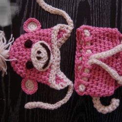 Sock Monkey Inspired Diaper Cover Outfit 