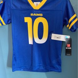 LOS ANGELES RAMS COOPER KUPP JERSEYS KIDS SIZES SMALL 6-7 AND TODDLER SIZE 4T