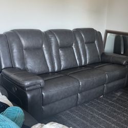 Leather Sofa/Loveseat-Electric Recliner