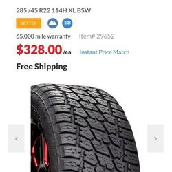 Tire Nitto terra Grappler G2 . 285/45R22 XL 114H