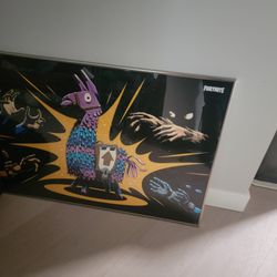 Large Fortnite Loot Llama Lama Loading Screen Wall Framed Poster 36in x24in
