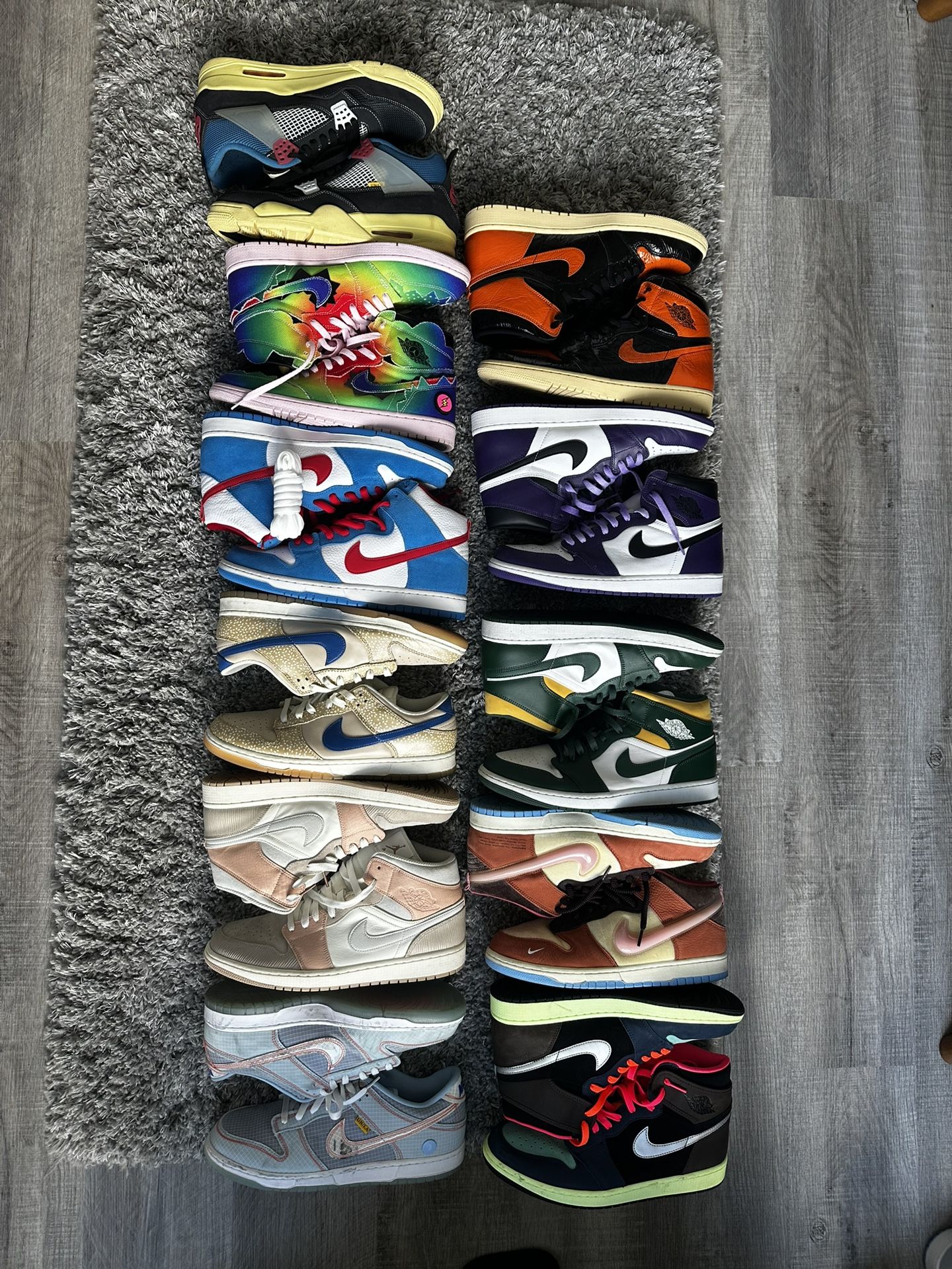 Used No Box Jordan1 High, Nike SB Dunk, Nike Dunk, Jordan Mid
